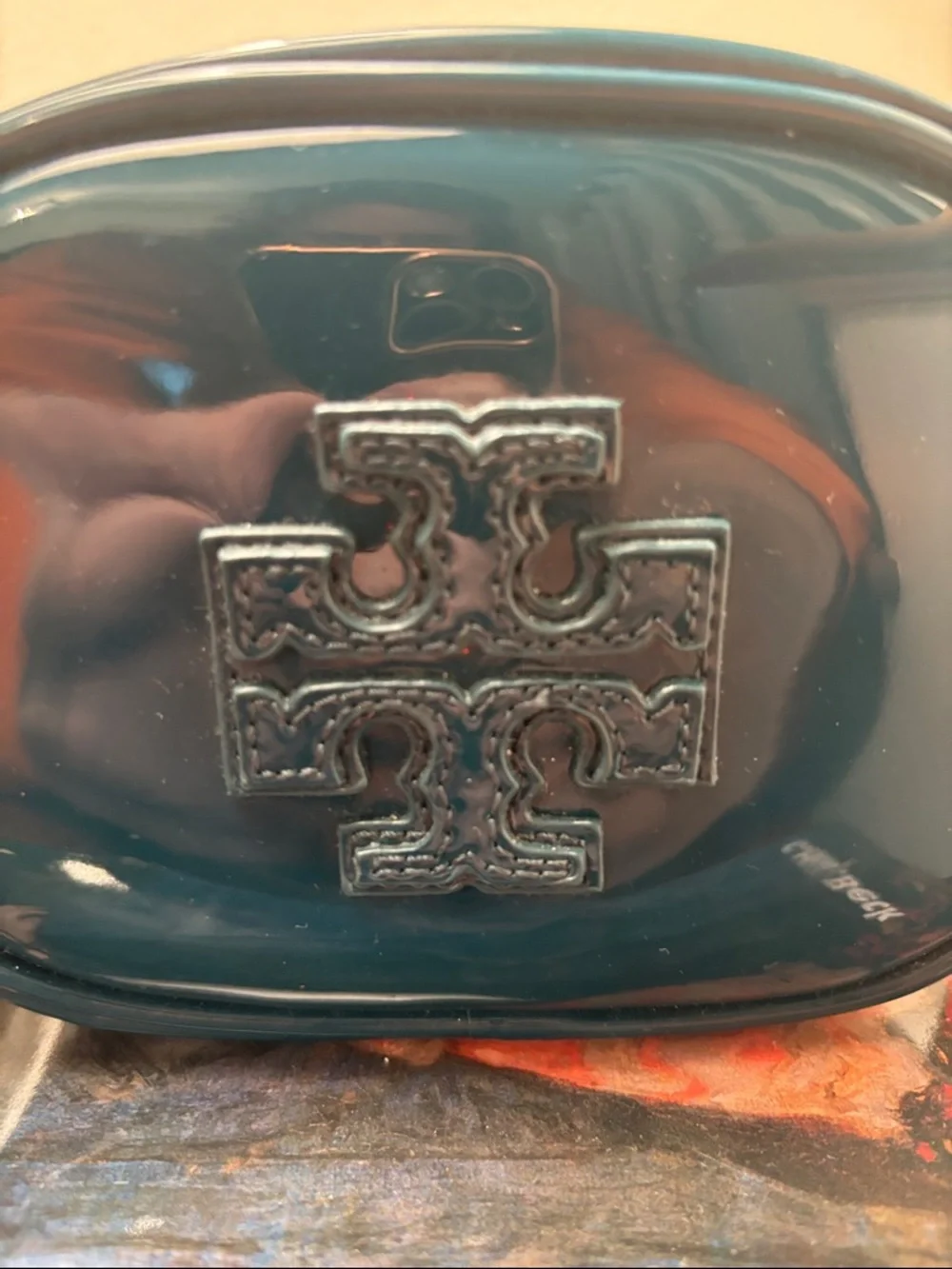 Tory Burch glossy teal